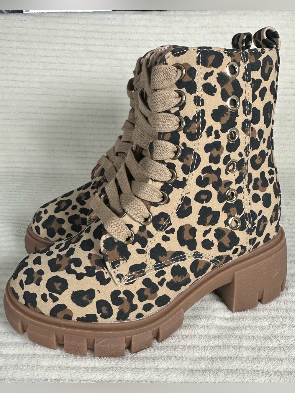 Thereabouts Toddler/Little Girls Blakey Leopard Chunky Heel Boots NWT Size 11